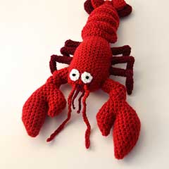 Red and Blue Lobster amigurumi pattern by The Flying Dutchman Crochet Design