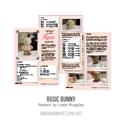 Rosie bunny amigurumi pattern by Little Muggles