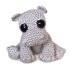 Rosie the Hippo amigurumi pattern by Patchwork Moose (Kate E Hancock)