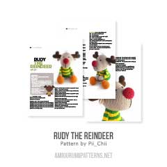 Rudy the reindeer amigurumi pattern by Pii_Chii