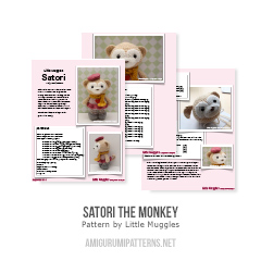 Satori the Monkey amigurumi pattern by Little Muggles