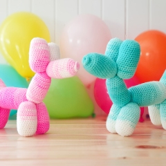 Skittles the Puppy Balloon Animal amigurumi pattern by Shinygurumi