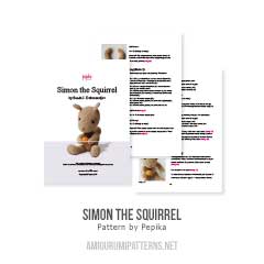 Simon the Squirrel amigurumi pattern by Pepika