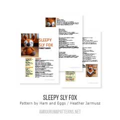Sleepy Sly Fox amigurumi pattern by Ham and Eggs / Heather Jarmusz
