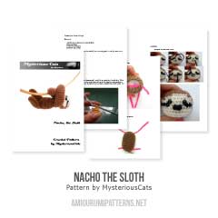 Nacho the Sloth amigurumi pattern by MysteriousCats