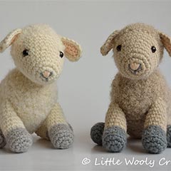 Sofie and Lucie little lambs amigurumi pattern by Little Wooly Creations