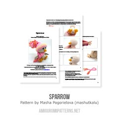 Sparrow amigurumi pattern by Masha Pogorielova (mashutkalu)