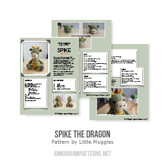 Spike the Dragon amigurumi pattern by Little Muggles