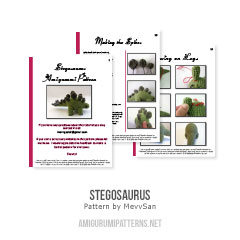 Stegosaurus amigurumi pattern by MevvSan