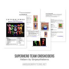 Superhero Team Crosheiders amigurumi pattern by StripeysPatterns