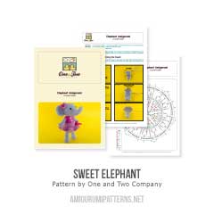 Sweet Elephant amigurumi pattern by One and Two Company