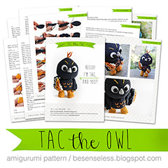 Tac the Owl amigurumi pattern by airali design