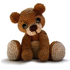 Theo the Teddy amigurumi by Patchwork Moose (Kate E Hancock)