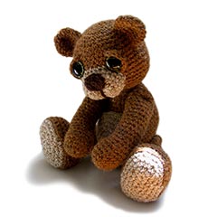 Theo the Teddy amigurumi pattern by Patchwork Moose (Kate E Hancock)