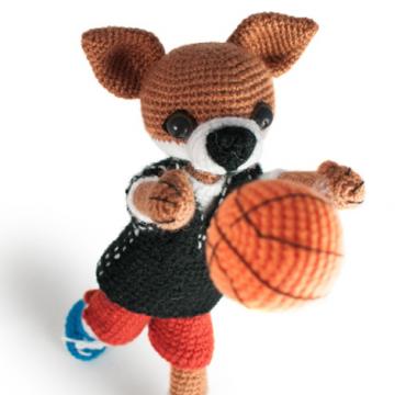 Foxy the basketball player amigurumi pattern by Tales of Twisted Fibers