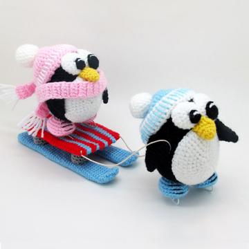 Penguins sledge amigurumi pattern by Masha Pogorielova (mashutkalu)