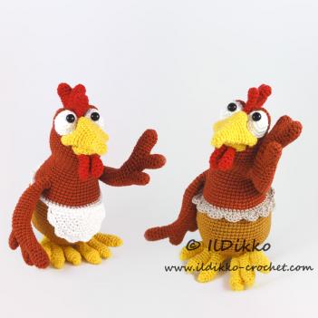 Poultry Paula and Paulette amigurumi pattern by IlDikko