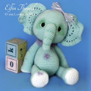 Ella, the Elephant amigurumi pattern by Elfin Thread