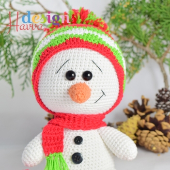 Cute Snowman amigurumi pattern by Havva Designs