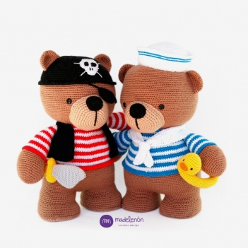 Jose Pirate and Sailor amigurumi pattern by Madelenon