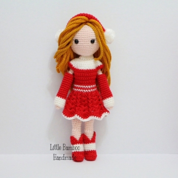 Chloe The Red Dress Girl amigurumi pattern by Little Bamboo Handmade