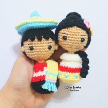 Mexican Boy And Girl amigurumi pattern by Little Bamboo Handmade