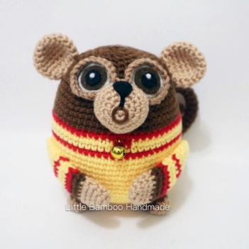 Monkey The 12 Zodiac Egg amigurumi pattern by Little Bamboo Handmade
