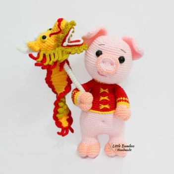 Prosperity Pig And Dragon Dance amigurumi pattern by Little Bamboo Handmade