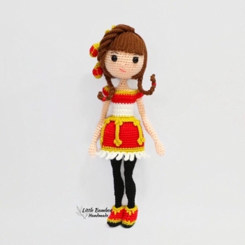 Red Lantern Girl amigurumi pattern by Little Bamboo Handmade