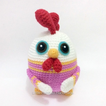 Rooster The 12 Zodiac Egg amigurumi pattern by Little Bamboo Handmade