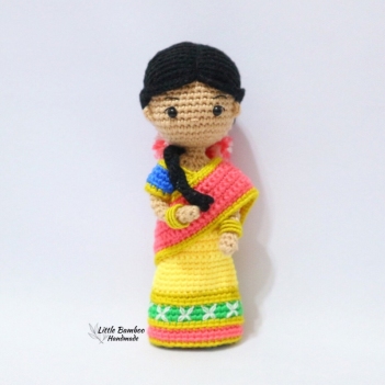 Trisha The Indian Girl amigurumi pattern by Little Bamboo Handmade
