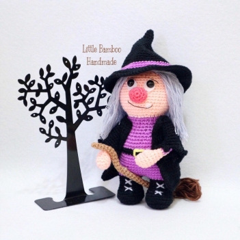 Witch amigurumi pattern by Little Bamboo Handmade