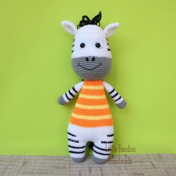 Zac the Zebra amigurumi pattern by Little Bamboo Handmade