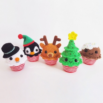 Christmas Cupcakes amigurumi pattern by Super Cute Design
