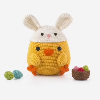 Charlie the Baby Chicken Easter Bunny  amigurumi pattern by DIY Fluffies