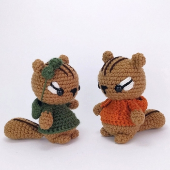 Chip and Charlee the Chipmunks amigurumi pattern by Theresas Crochet Shop