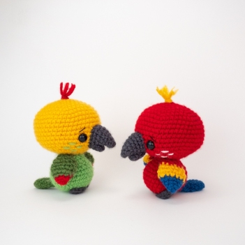 Pedro and Pip the Parrot Pals amigurumi pattern by Theresas Crochet Shop