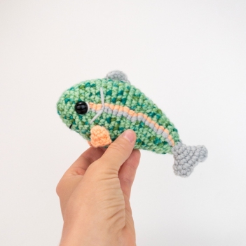 Ripple the Rainbow Trout amigurumi pattern by Theresas Crochet Shop