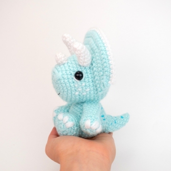 Theodore the Triceratops amigurumi pattern by Theresas Crochet Shop