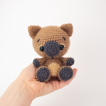 Watson the Wombat amigurumi pattern by Theresas Crochet Shop