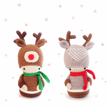 Reindeer Kokeshi Doll amigurumi pattern by RoKiKi