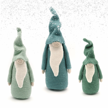 Tall Gnomes Set. 3 sizes amigurumi pattern by RoKiKi
