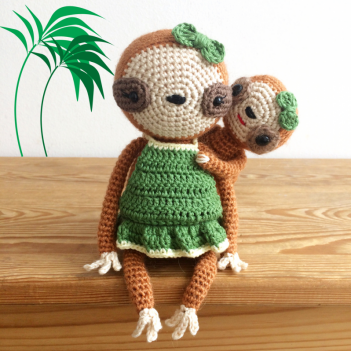 Olivia & Mia, the sloths  amigurumi pattern by Manuska