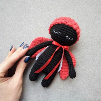 Ladybird Sleepy Doll amigurumi pattern by Nelly Handmade