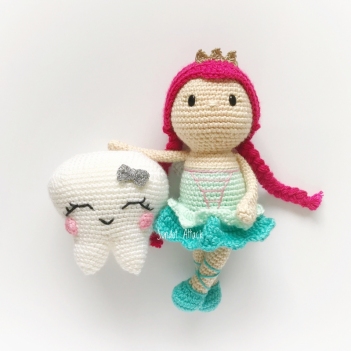 Faye the tooth fairy and Tootsie the tooth keeper amigurumi pattern by Sundot Attack