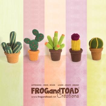 CACTUS Pot Plant Flower Collection amigurumi pattern by FROGandTOAD Creations