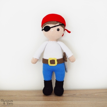 Ben the Friendly Pirate amigurumi pattern by Bunnies and Yarn