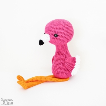 Ramona the Friendly Flamingo amigurumi pattern by Bunnies and Yarn