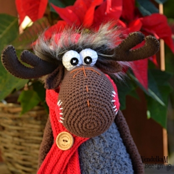 Christmas moose Bob amigurumi pattern by VendulkaM