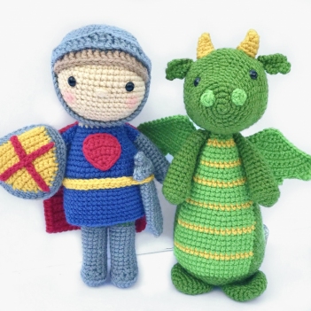 Knight and Dragon amigurumi pattern by Crochet to Play